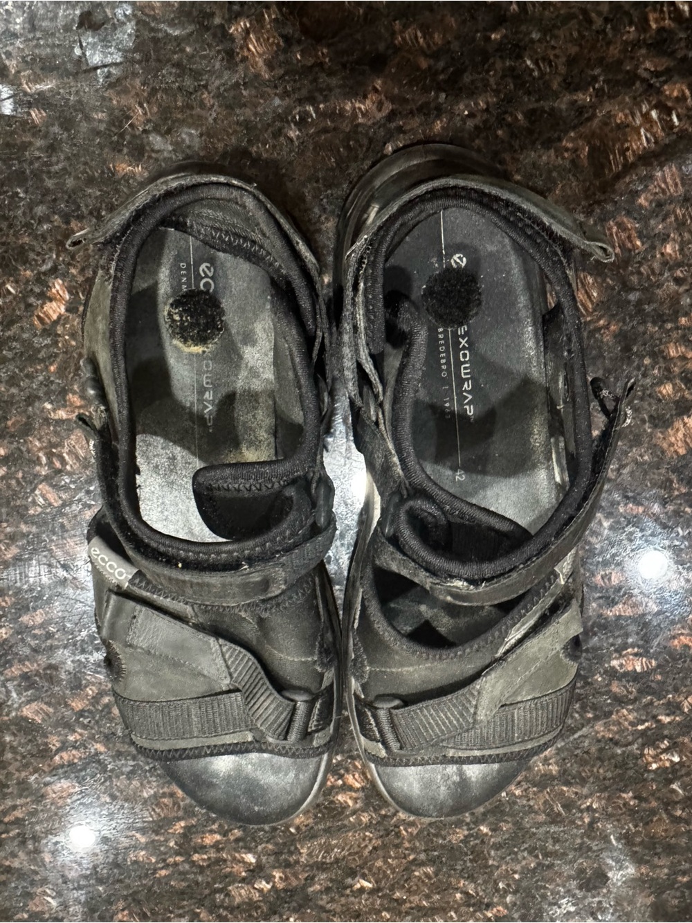 Ecco Men’s Black Exowrap 3 Sport Sandal Size EU 42 US 8-8.5